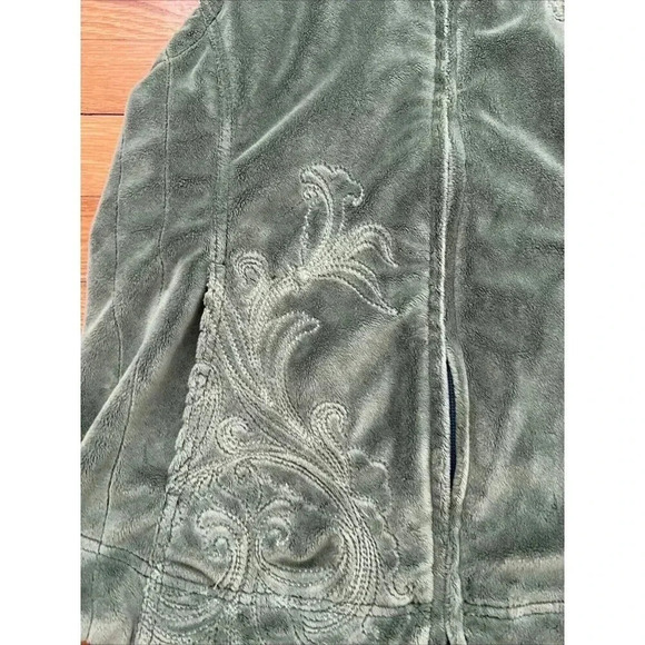 REI Women's Fleece Reversible Green/Teal Zip Vest Size M - Picture 4 of 6